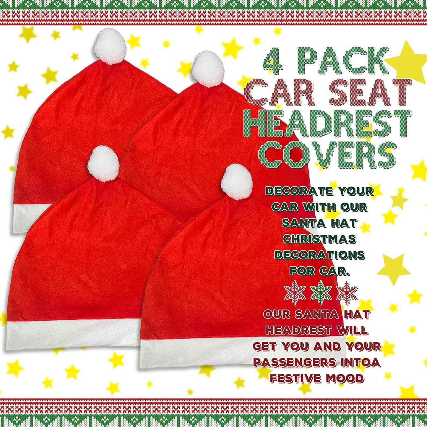 Christmas Car Chair Covers Christmas Day Decorations